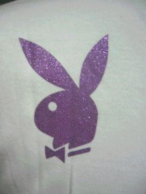 【PLAYBOY/プレイボーイ】ラインストーン付フロント&バックラメロゴ ロンT < ブランド 【PLAYBOY/プレイボーイ】ラインストーン付フロント&バックラメロゴ ロンT < ブランドの