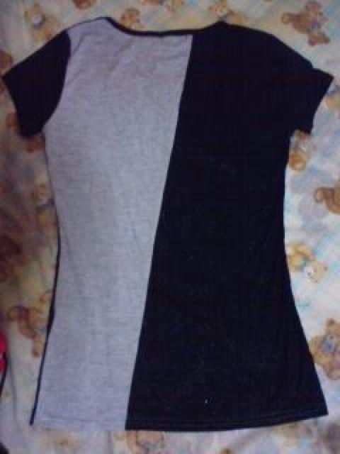 半袖ロング丈Tシャツ キラキラ ブラック×グレー オシャレ 新品激安 < 女性ファッション  半袖ロング丈Tシャツ キラキラ ブラック×グレー オシャレ 新品激安 < 女性ファッションの