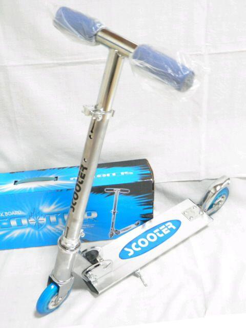 お子様に♪高さ調整可 キックボード.スケートスクーター箱付 ブルーA < おもちゃ  お子様に♪高さ調整可 キックボード.スケートスクーター箱付 ブルーA < おもちゃの