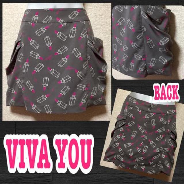 【新品/VIVA YOU】サイドドレープポッケ☆口紅柄ミニスカ < ブランド  【新品/VIVA YOU】サイドドレープポッケ☆口紅柄ミニスカ  < ブランドの