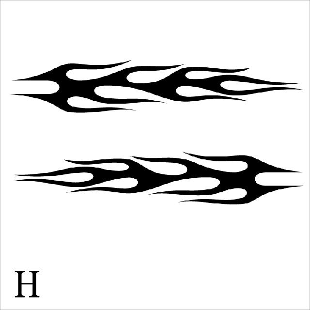 ファイヤーパターンステッカー H 50センチ 2枚組 < 自動車/バイク ファイヤーパターンステッカー H 50センチ 2枚組 < 自動車/バイク