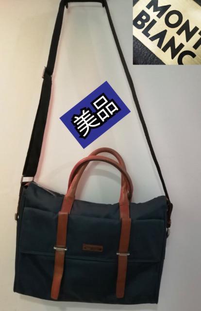美品高級MONTBLANC ビジネスバッグモンブラン ネイビー本革斜め掛け大活躍内装も外装も充実多収納コーチバッグお好きな方も < 男性ファッション  美品高級MONTBLANC ビジネスバッグモンブラン ネイビー本革斜め掛け大活躍内装も外装も充実多収納コーチバッグお好きな方も  < 男性ファッションの