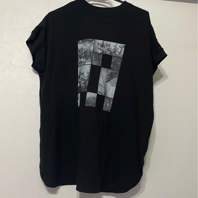 chocol raffine 黒 フォトTシャツ ロングカットソー < ブランド  chocol raffine 黒 フォトTシャツ ロングカットソー  < ブランドの