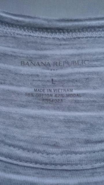 BANANA REPUBLIC バナナリパブリック☆ボーダー×ロゴTシャツ★グレー☆ < ブランド  BANANA REPUBLIC バナナリパブリック☆ボーダー×ロゴTシャツ★グレー☆ < ブランドの