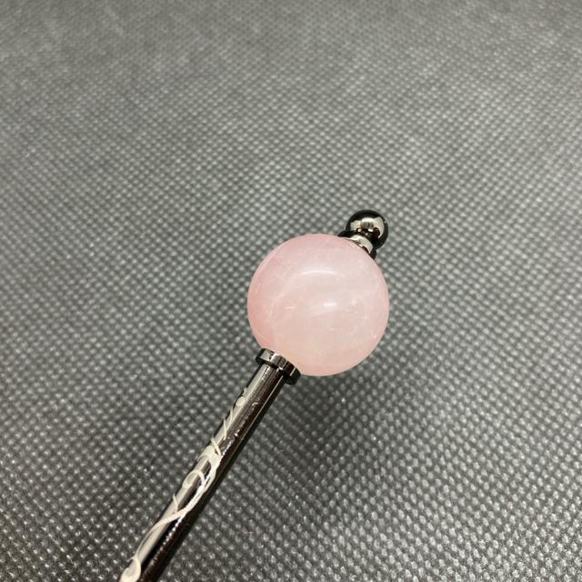 即決 ローズクォーツ かんざし 簪 < 女性アクセサリー/時計  即決 ローズクォーツ かんざし 簪 < 女性アクセサリー/時計の