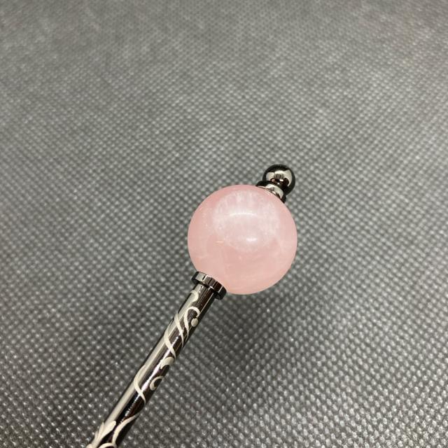 即決 ローズクォーツ かんざし 簪 < 女性アクセサリー/時計  即決 ローズクォーツ かんざし 簪 < 女性アクセサリー/時計の