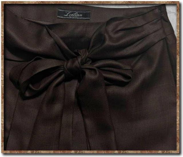 レリアン リボン付きスカート 茶 < ブランド レリアン リボン付きスカート 茶 < ブランドの