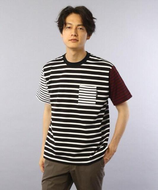 【TAKEO KIKUCHI】 クレイジー ボーダー 半袖カットソー / 2 半袖Tシャツ < ブランド 【TAKEO KIKUCHI】 クレイジー ボーダー 半袖カットソー / 2 半袖Tシャツ < ブランドの