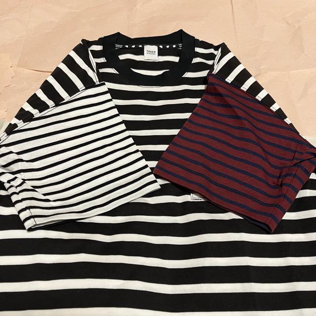 【TAKEO KIKUCHI】 クレイジー ボーダー 半袖カットソー / 2 半袖Tシャツ < ブランド 【TAKEO KIKUCHI】 クレイジー ボーダー 半袖カットソー / 2 半袖Tシャツ < ブランドの