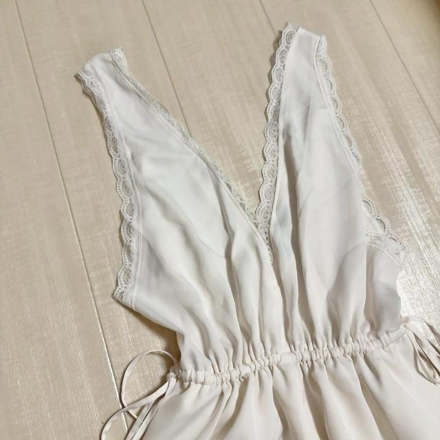 ◆w closet/ダブルクローゼット◆レースオールインワン★ホワイトF*サテン生地*海外リゾートコーデ♪ < ブランド ◆w closet/ダブルクローゼット◆レースオールインワン★ホワイトF*サテン生地*海外リゾートコーデ♪ < ブランドの