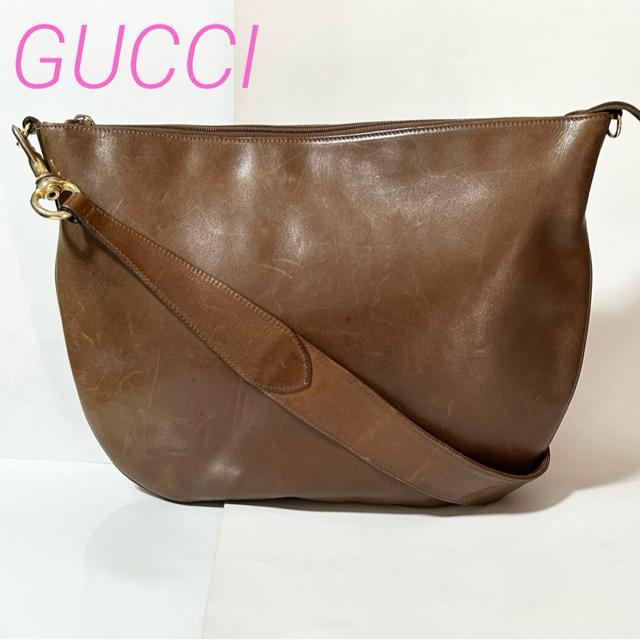 GUCCI レザー ワンショルダーバッグ 001 115 1206 ヴィンテージ ホーボー ブラウン < ブランド GUCCI レザー ワンショルダーバッグ 001 115 1206 ヴィンテージ ホーボー ブラウン < ブランドの