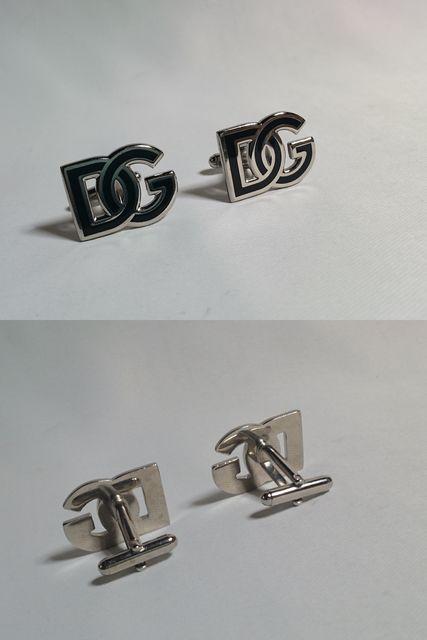 正規美 激レア ドルチェ&ガッバーナ DGロゴ カフス 黒×銀 コンビカラーボタン カフリンクス エンブレムアイコン < ブランド 正規美 激レア ドルチェ&ガッバーナ DGロゴ カフス 黒×銀 コンビカラーボタン カフリンクス エンブレムアイコン < ブランドの