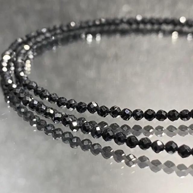 《ネックレス》ブラックスピネル アジャスター付きネックレス < 男性アクセサリー/時計  《ネックレス》ブラックスピネル アジャスター付きネックレス < 男性アクセサリー/時計の