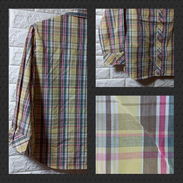 新品★キャミとして着れる3wayチェック柄シャツ/イエロー < 女性ファッション  新品★キャミとして着れる3wayチェック柄シャツ/イエロー < 女性ファッションの