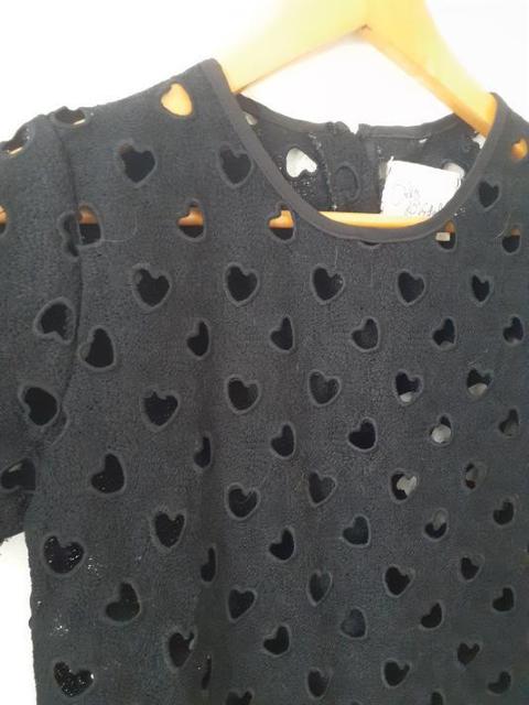 Only love daily◆ブラック 黒 ハートシースルー セットアップ カットソー&スカート◆M < 女性ファッション  Only love daily◆ブラック 黒 ハートシースルー セットアップ カットソー&スカート◆M < 女性ファッションの
