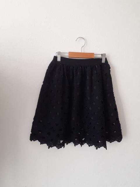 Only love daily◆ブラック 黒 ハートシースルー セットアップ カットソー&スカート◆M < 女性ファッション  Only love daily◆ブラック 黒 ハートシースルー セットアップ カットソー&スカート◆M < 女性ファッションの