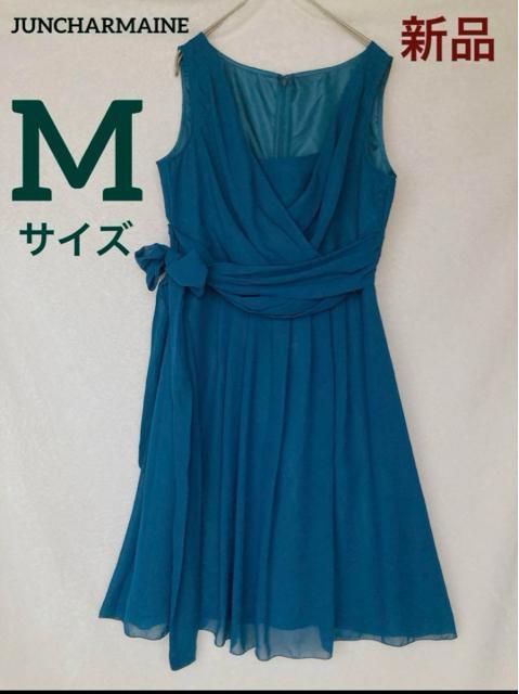 JUNCHARMAINE ティール ラップ ノースリ ドレス ワンピース M N2m < 女性ファッション JUNCHARMAINE ティール ラップ ノースリ ドレス ワンピース M N2m < 女性ファッションの