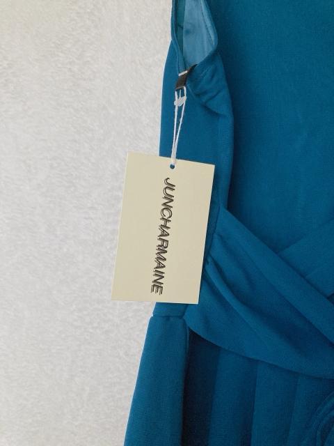 JUNCHARMAINE ティール ラップ ノースリ ドレス ワンピース M N2m < 女性ファッション JUNCHARMAINE ティール ラップ ノースリ ドレス ワンピース M N2m < 女性ファッションの