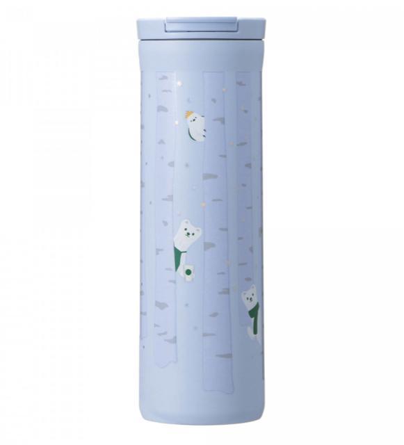 STARBUCKS スターバックス ステンレスボトル オコジョ シマエナガ ブルー 473ml < レジャー/スポーツ STARBUCKS スターバックス ステンレスボトル オコジョ シマエナガ ブルー 473ml < レジャー/スポーツの