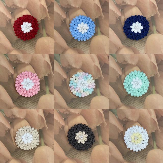 ハンドメイド♪レース編み ダリア風お花モチーフ < 女性ファッション  ハンドメイド♪レース編み ダリア風お花モチーフ < 女性ファッションの