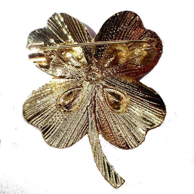 大きめ ピンク色 四葉のクローバー クローバー ピンブローチ ブローチ ラペルピン コサージュ ピンバッジ バッジ ラインストーン < 男性アクセサリー/時計 大きめ ピンク色 四葉のクローバー クローバー ピンブローチ ブローチ ラペルピン コサージュ ピンバッジ バッジ ラインストーン < 男性アクセサリー/時計の