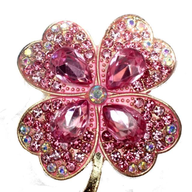 大きめ ピンク色 四葉のクローバー クローバー ピンブローチ ブローチ ラペルピン コサージュ ピンバッジ バッジ ラインストーン < 男性アクセサリー/時計 大きめ ピンク色 四葉のクローバー クローバー ピンブローチ ブローチ ラペルピン コサージュ ピンバッジ バッジ ラインストーン < 男性アクセサリー/時計の