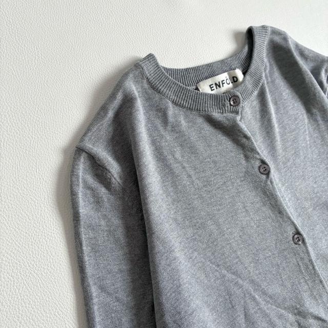◆未使用◆エンフォルド◆カシミヤ混ニットカーディガン◆シンプル◆グレー◆M◆ < ブランド  ◆未使用◆エンフォルド◆カシミヤ混ニットカーディガン◆シンプル◆グレー◆M◆ < ブランドの