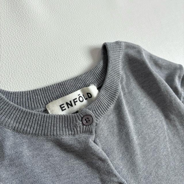◆未使用◆エンフォルド◆カシミヤ混ニットカーディガン◆シンプル◆グレー◆M◆ < ブランド  ◆未使用◆エンフォルド◆カシミヤ混ニットカーディガン◆シンプル◆グレー◆M◆ < ブランドの