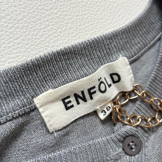◆未使用◆エンフォルド◆カシミヤ混ニットカーディガン◆シンプル◆グレー◆M◆ < ブランド  ◆未使用◆エンフォルド◆カシミヤ混ニットカーディガン◆シンプル◆グレー◆M◆ < ブランドの