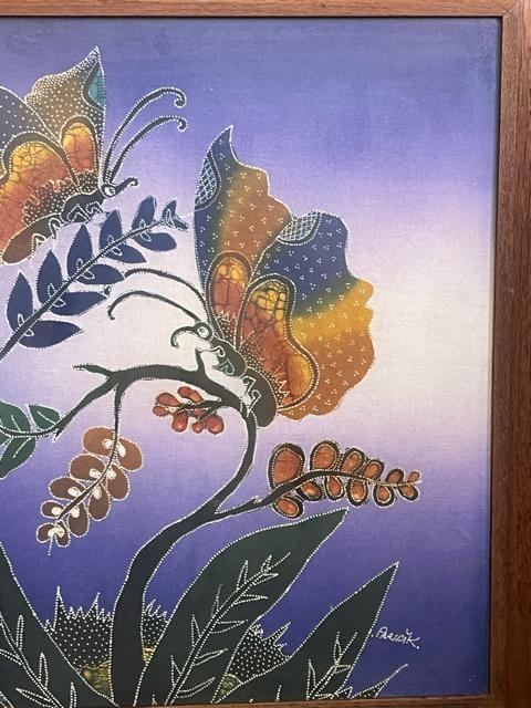 オリジナルバティック絵画 ジョグジャカルタ、ジャワ、インドネシア 花 インテリア 絵画 額装 壁掛け 額縁 真作 額 画 < インテリア/ライフ オリジナルバティック絵画 ジョグジャカルタ、ジャワ、インドネシア 花 インテリア 絵画 額装 壁掛け 額縁 真作 額 画 < インテリア/ライフの