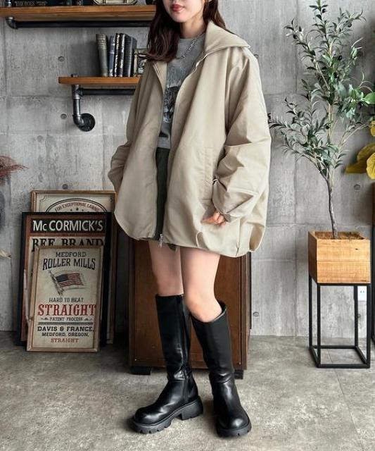 apres jour mignon�I�[�o�[�T�C�Y �W�b�v�A�b�v �u���]�� �u���E�� �A�E�^�[ �� �����t�@�b�V������ 