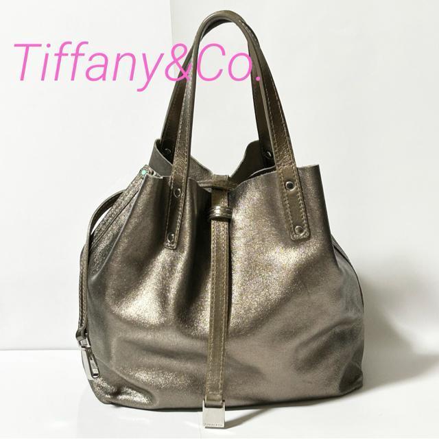 Tiffany&Co. �e�B�t�@�j�[ ���o�[�V�u�� �X�G�[�h ���U�[ �n���h�o�b�O �g�[�g�o�b�O �V�����p���S�[���h  �� �u�����h�� 