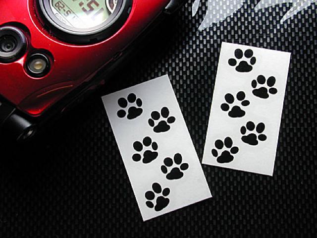 あしあと/ステッカー(黒/小2)猫、犬、肉球、屋外耐候素材 < 家電/AV  あしあと/ステッカー(黒/小2)猫、犬、肉球、屋外耐候素材  < 家電/AVの