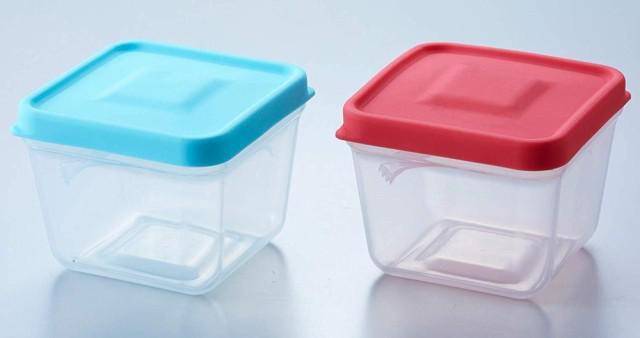 ふたがトングになる保存容器 2個組 保存 ボックス型でスタッキング可能 < インテリア/ライフ  ふたがトングになる保存容器 2個組 保存 ボックス型でスタッキング可能 < インテリア/ライフの