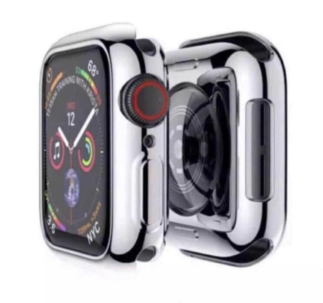アップル Apple Watch Series 4-6/SE- 40mm ソフトカバー 画面・側面・全周保護 シルバーメッキタイプ < 家電/AV  アップル Apple Watch Series 4-6/SE- 40mm ソフトカバー 画面・側面・全周保護 シルバーメッキタイプ < 家電/AVの