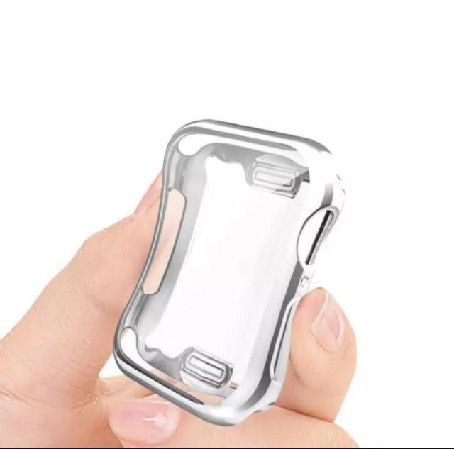 アップル Apple Watch Series 4-6/SE- 40mm ソフトカバー 画面・側面・全周保護 シルバーメッキタイプ < 家電/AV  アップル Apple Watch Series 4-6/SE- 40mm ソフトカバー 画面・側面・全周保護 シルバーメッキタイプ < 家電/AVの