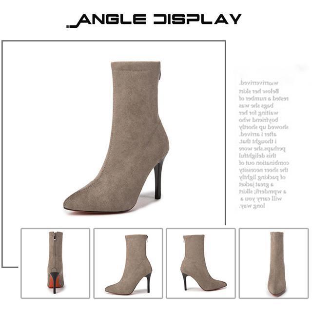 送料無料 新品 4カラー ブーティ レディース スエード調高ヒール < 女性ファッション  送料無料 新品 4カラー ブーティ レディース スエード調高ヒール < 女性ファッションの