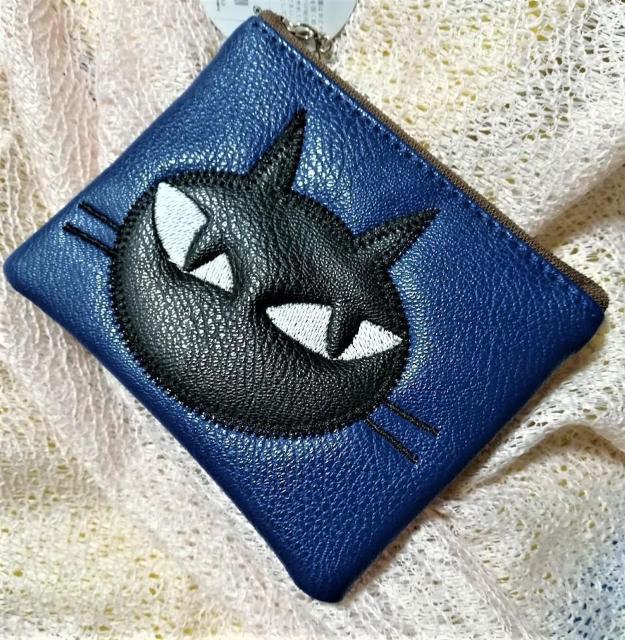 小銭入れ★ネコ★青★ブルー★ミニポーチ★宅急便のネコみたいで可愛い♪色違い有★ < 女性ファッション  小銭入れ★ネコ★青★ブルー★ミニポーチ★宅急便のネコみたいで可愛い♪色違い有★ < 女性ファッションの