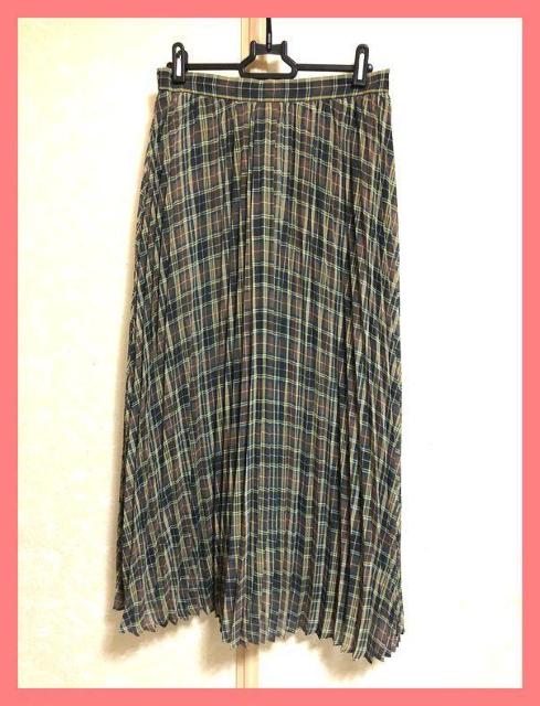☆GUジーユー☆超美品♪チェックプリーツフレアロングスカートLA☆ < 女性ファッション ☆GUジーユー☆超美品♪チェックプリーツフレアロングスカートLA☆ < 女性ファッションの