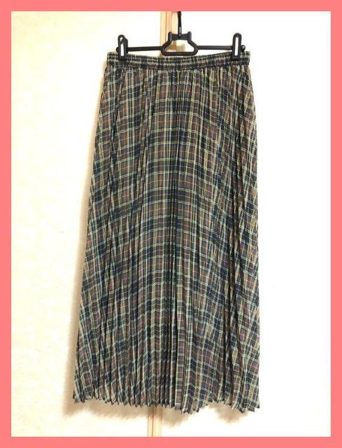 ☆GUジーユー☆超美品♪チェックプリーツフレアロングスカートLA☆ < 女性ファッション ☆GUジーユー☆超美品♪チェックプリーツフレアロングスカートLA☆ < 女性ファッションの