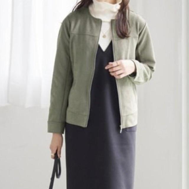 新品タグ10L★フェイクスエード★ノーカラーライダージャケット < 女性ファッション  新品タグ10L★フェイクスエード★ノーカラーライダージャケット < 女性ファッションの