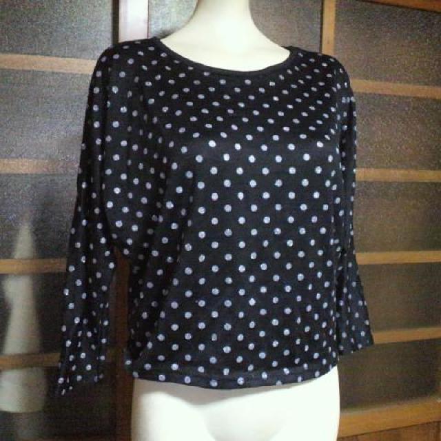 キラキラドット柄ドルマン トップス < 女性ファッション  キラキラドット柄ドルマン トップス  < 女性ファッションの