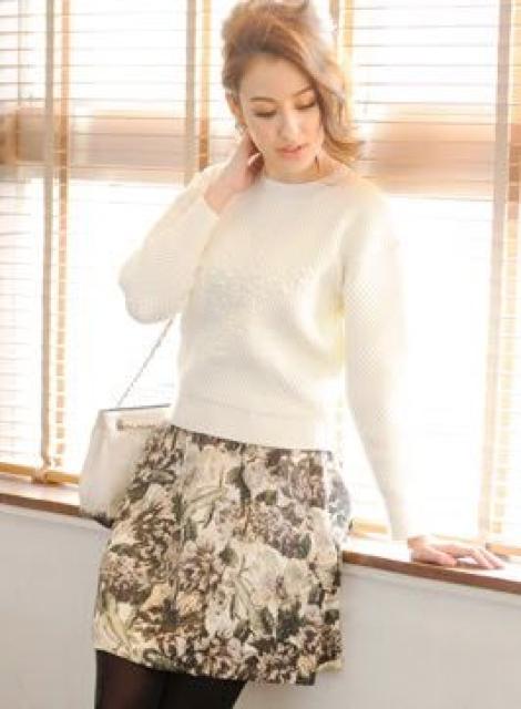 ichesty Jacquard Print Skirt  uh 