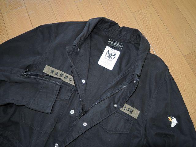 ラフアンドラゲッドROUGH AND RUGGEDシャツジャケット1黒刺繍 < 男性ファッション  ラフアンドラゲッドROUGH AND RUGGEDシャツジャケット1黒刺繍 < 男性ファッションの