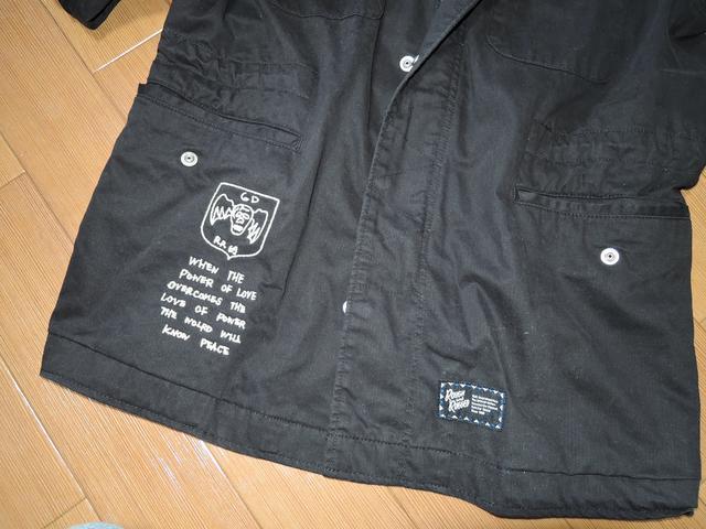 ラフアンドラゲッドROUGH AND RUGGEDシャツジャケット1黒刺繍 < 男性ファッション  ラフアンドラゲッドROUGH AND RUGGEDシャツジャケット1黒刺繍 < 男性ファッションの