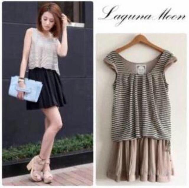 セール●藤井リナ●定価7,980円●フレアボーダーワンピース < ブランド セール●藤井リナ●定価7,980円●フレアボーダーワンピース < ブランドの