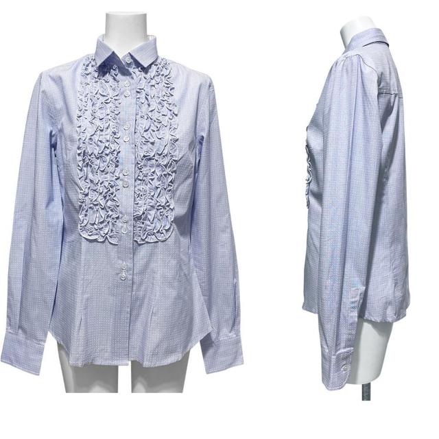 新品ガイアボルデッティーイタリア製フリルシャツブラウ < 女性ファッション 新品ガイアボルデッティーイタリア製フリルシャツブラウ < 女性ファッションの