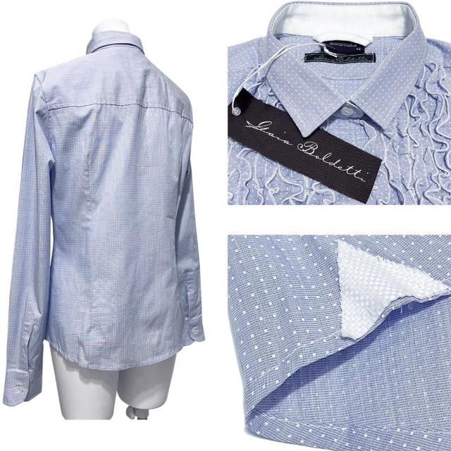 新品ガイアボルデッティーイタリア製フリルシャツブラウ < 女性ファッション 新品ガイアボルデッティーイタリア製フリルシャツブラウ < 女性ファッションの