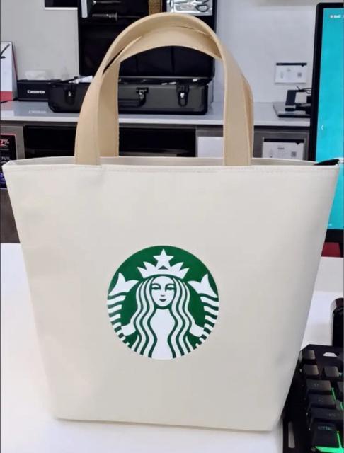 【スターバックス海外限定】スタバ トートバック ハンドバッグ小物入れ お弁当バッグ ホワイト < 女性ファッション  【スターバックス海外限定】スタバ トートバック ハンドバッグ小物入れ お弁当バッグ ホワイト < 女性ファッションの