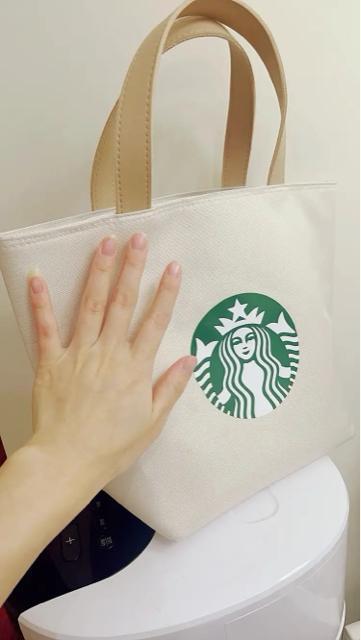 【スターバックス海外限定】スタバ トートバック ハンドバッグ小物入れ お弁当バッグ ホワイト < 女性ファッション  【スターバックス海外限定】スタバ トートバック ハンドバッグ小物入れ お弁当バッグ ホワイト < 女性ファッションの